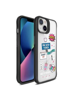 DailyObjects - Attitude Black Hybrid Clear Case Cover for iPhone 13 Mini 5.4 inch