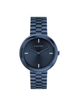 Calvin Klein - Twisted Bezel 34 mm Blue Dial Women Watch (25100097) (M)