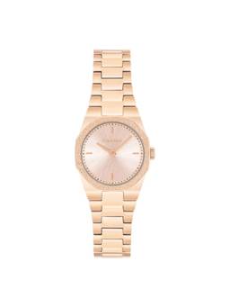 Calvin Klein - Geometric Elegance Rose Gold 23 mm Dial Women Watch (25100143) (M)