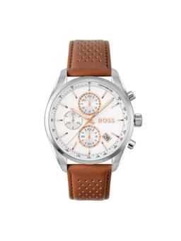 Boss - Grand Prix 44 Qtz Fashion Chrono 44.5 mm White Dial Men Watch (1514313) (M)
