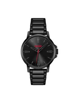 Hugo - Smooth Basic Black 41 mm Dial Men Analog Watch (1530421) (M)