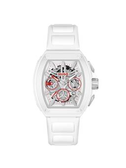 Hugo - Id Skeleton Chronograph White 42.7 mm Dial Men Watch (1530445) (M)