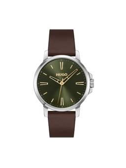 Hugo - Smooth Basic Green 41 mm Dial Men Analog Watch (1530418) (M)