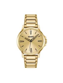 Hugo - Smooth Basic Gold 41 mm Dial Men Analog Watch (1530420) (M)