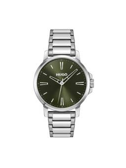 Hugo - Smooth Basic Green 41 mm Dial Men Analog Watch (1530442) (M)