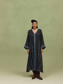 NOIB - Black Adah Printed Kaftan Dress