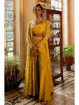 Paulmi & Harsh - Neha Sharma In The Yami Lime Yellow Lehenga & Blouse and Palazzo With Jacket