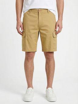 Nobero - Men Beige Cargo Chino Shorts