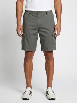 Nobero - Men Grey Cargo Chino Shorts
