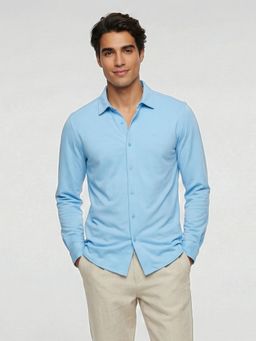 Nobero - Men Blue Everyday Comfort Shirt