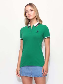 U.S. POLO ASSN. - Striped Collar Regular Fit Polo T-Shirt