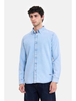 Snitch - Light Blue Denim Full Sleeves Regular Casual Shirt