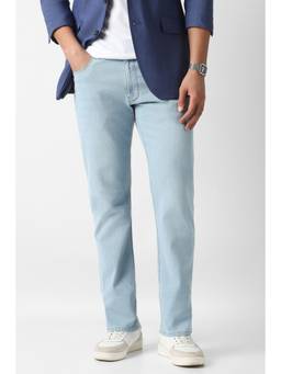 Van Heusen - Men Light Blue Light Wash Regular Fit Jeans