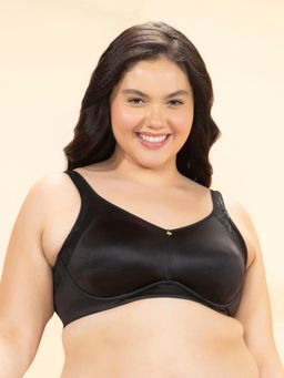 Amante - Women Black Non Padded Wired Elegant Support T-Shirt Bra