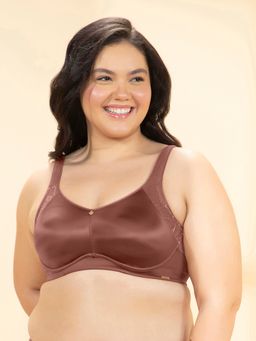 Amante - Women Brown Non Padded Wired Elegant Support T-Shirt Bra