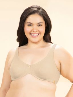 Amante - Women Beige Non Padded Wired Full Coverage Sophistries Bliss Lace Minimizer Bra