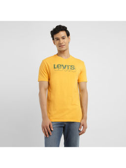 Levi's - Mens Yellow Brand Logo Crew Neck T-Shirt