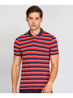 Levi's - Mens Red Striped Polo T-Shirt