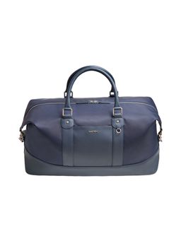 HALDEN - Unisex Blue Polyester Solid Duffle Bag with Detachable Strap