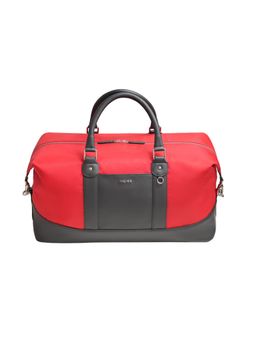 HALDEN - Unisex Red Polyester Solid Duffle Bag with Detachable Strap