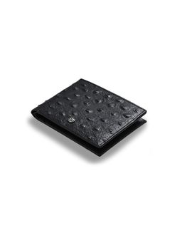 HALDEN - Men Black Leather Textured Wallet