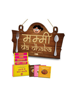 Indigifts - Wall Hanging and Recipes Cards Mummy da Dhaba Combo, Mothers Day Gift