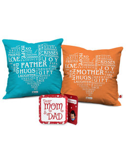 Indigifts - Parents Anniversary Gifts Cushion Cover with Filler, Mothers Day Gift