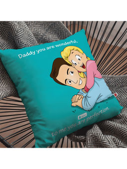 Indigifts - Dad Anniversary Gift Blue Cushion Cover