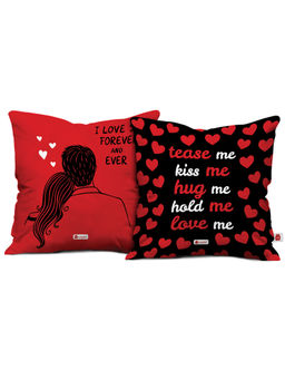 Indigifts - Cushion Cover 16X16 Inch Set Of 2, Valentine Gifts, Love Gift
