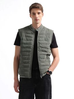 Arrow Sports - Green Regular Fit Solid Puffer Jacket