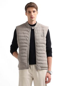 Arrow Sports - Beige Regular Fit Solid Puffer Jacket