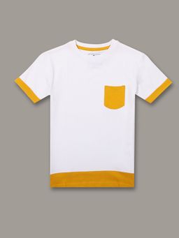 Jumping Joey - Boys Solid White Longline Drop Shoulder T-Shirt