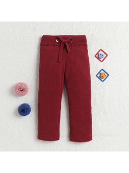 Yellow Apple - Soft Knitted Warm Joggers - Maroon