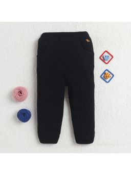 Yellow Apple - Soft Knitted Warm Joggers - Black