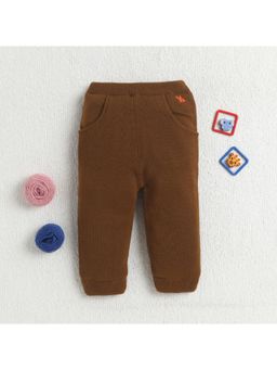 Yellow Apple - Soft Knitted Warm Joggers - Brown