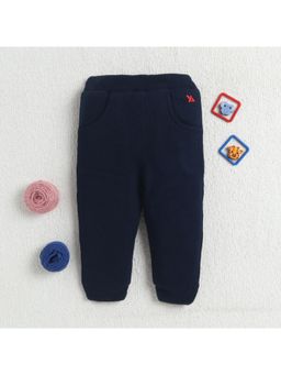 Yellow Apple - Soft Knitted Warm Joggers - Navy Blue