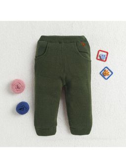 Yellow Apple - Soft Knitted Warm Joggers - Olive