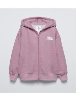Alan Jones - Solid Cotton Oversized Zipper Hoodie - Dusty Pink