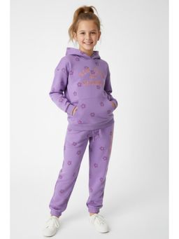 Alan Jones - Cotton All Over Print Hoodie & Joggers - Purple