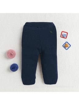 Yellow Apple - Soft Knitted Warm Joggers - Navy Blue