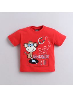 Little Kangaroos - Boys Red Printed T-Shirt