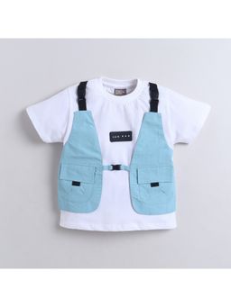 Little Kangaroos - Boys White Solid T-Shirt
