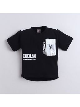 Little Kangaroos - Boys Black Solid T-Shirt