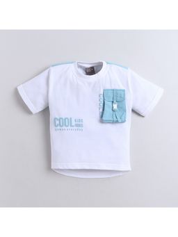 Little Kangaroos - Boys White Solid T-Shirt