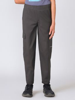 Technosport - Grey Boys Regular Fit Solid Cargo Joggers