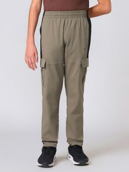 Technosport - Olive Boys Ts Flexi Straight Fit Cargo Track Pant