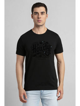 Simon Carter - Men Black Graphic Print T-shirt