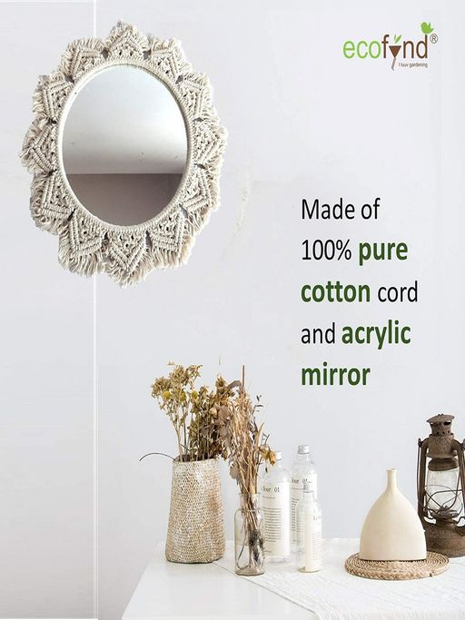Ecofynd Macrame Wall Mirror