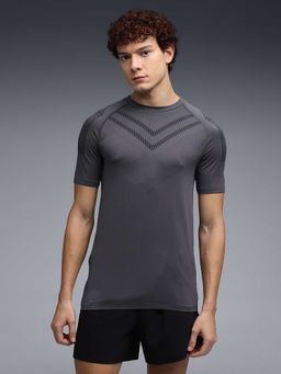 Puma - Mens Jacquard Training Logo T-Shirt Grey