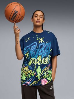 Puma - Most Wanted Oversized Graphic Basketball T-Shirt Iii Blue